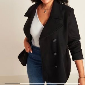 Brand New W/Tags! Old Navy Solid Black Peacoat 3xl